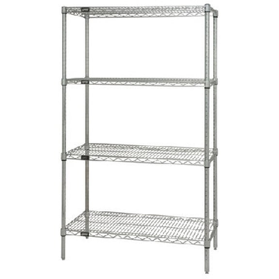 Quantum Storage Systems WR63-2430C Starter Kit Wire Chrome 4 Shelves 63" H x 30" W x 24" D