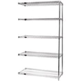 thumbnail image 1 of Quantum Storage AD54-1260C-5 5-Shelf Chrome Wire Shelving Add-On Unit - 12 x 60 x 54 in., 1 of 1