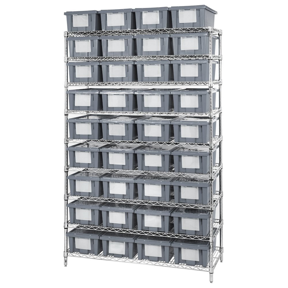 Quatum Storage Racking Quantum Storage Systems Shelving Unit, Wire in Carbon Steel Material ...