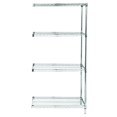 Quantum Storage Systems Shelving Unit, Wire in Carbon Steel Material, Chrome Color