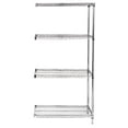 thumbnail image 1 of Quantum Storage AD74-1472C Chrome Wire Shelving Add-On Kit - 14 x 72 x 74 in., 1 of 1