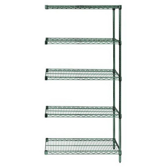 Quantum Storage AD86-3660P-5 Wire Shelving 5 Shelf Add on Units Storage Rack Proform - 86 in.
