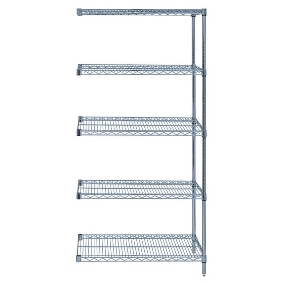 Quantum Storage Systems Shelving Unit, Wire in Carbon Steel Material, Epoxy coated, Gray Color
