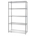 thumbnail image 1 of Quantum Storage WR74-3060S-5 Stainless Steel 5 Shelf Wire Shelving Unit - 30 x 60 x 74 in., 1 of 1