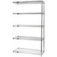 thumbnail image 1 of Quantum Storage AD86-2160S-5 5-Shelf, Stainless Steel Wire Shelving Add-On Unit - 21 x 60 x 86 in., 1 of 1