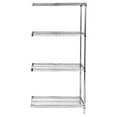 thumbnail image 1 of Quantum Storage AD86-1842S Wire Shelving Add-on Kit, 18 x 42 x 86 in. - Stainless Steel, 4-Shelf, 1 of 1