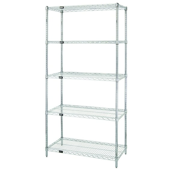 Quantum Storage Systems Shelving Unit, Wire in Stainless Material, Stainless Color