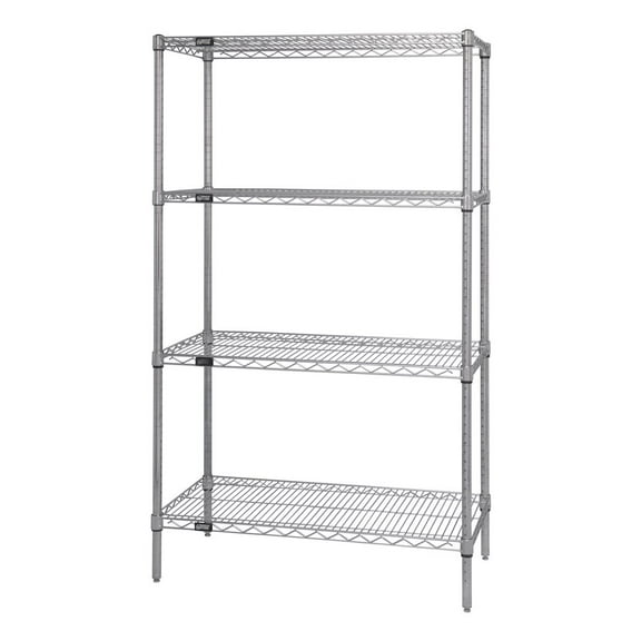 Quantum Storage Systems Shelving Unit, Wire in Stainless Material, Stainless Color