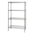 thumbnail image 1 of QUANTUM H/D 74"H 4-Shelf Wire Shelf Kit, 800lb, WR74, NSF, STAINLESS STEEL, L/T, 1 of 1