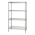 thumbnail image 1 of QUANTUM H/D 63"H 4-Shelf Wire Shelf Kit, 800lb, WR63, NSF, STAINLESS STEEL, L/T, 1 of 1