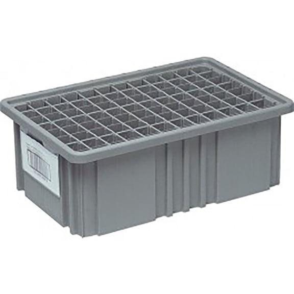 Quantum Storage Systems Short Divider for Dividable Grid Containers - Gray, Pack of 6