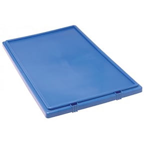 Quantum Storage Systems Stack & Nest Tote Box Lid for SNT300 - Blue, 3 Pack