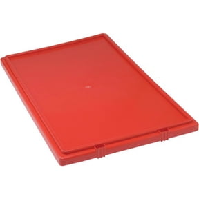 Quantum Storage Systems Stack & Nest Tote Box Lid for SNT300 - Red, 3 Pack