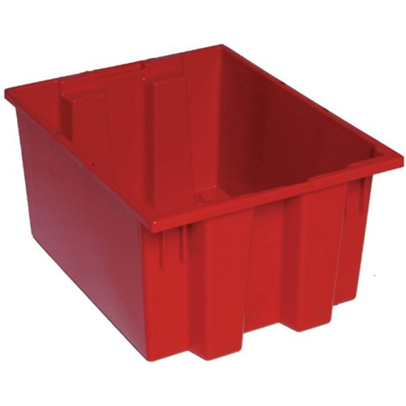 Quantum Storage Systems Stack and Nest Tote Heavy Duty Polypropylene Container, 19 1/2"W x 15 1/2"D x 10"H, 1.20 Cap (cu