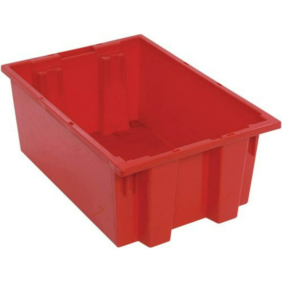 Quantum Storage Systems Stack and Nest Tote Heavy Duty Polypropylene Container, 19 1by2"W x 13 1by2"D x 8"H, 0.80 Cap