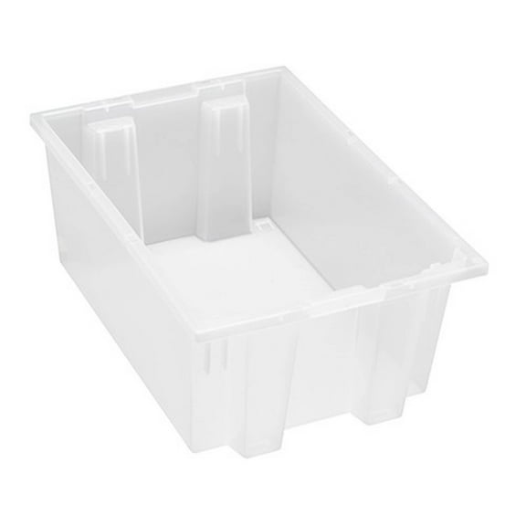 Quantum Storage Systems Stack and Nest Tote Heavy Duty Polypropylene Container, 19.5"W x 13.5"D x 8"H, 0.80 Cap (cu ft.)