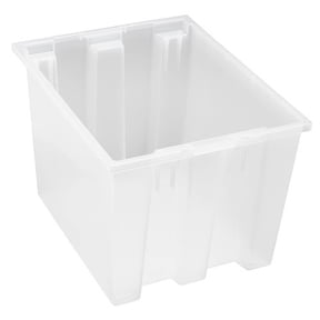 Quantum Storage Systems Stack and Nest Tote Heavy Duty Polypropylene Container, 19.5"W x 15.5"D x 13"H, 1.70 Cap (cu