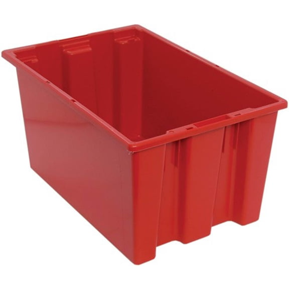 Quantum Storage Systems Stack and Nest Tote Heavy Duty Polypropylene Container, 23-1/2"W x 15-1/2"D x 12"H, 1.70 Cap (cu