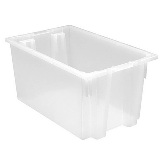 Quantum Storage Systems Stack and Nest Tote Heavy Duty Polypropylene Container, 23.5"W x 15.5"D x 12"H, 1.70 Cap (cu