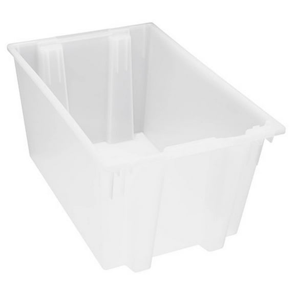 Quantum Storage Systems Stack and Nest Tote Heavy Duty Polypropylene Container, 29.5"W x 19.5"D x 15"H, 3.70 Cap (cu