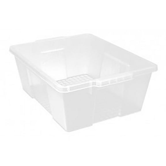 Quantum Storage Systems Stackable Polypropylene Latch Container Bin, 21"W x 15 7by8"D x 7 3by4"H - Black , 6 Pack