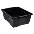thumbnail image 1 of Quantum Storage Systems Stackable Polypropylene Latch Container Bin - Black , 6 Pack, 1 of 2