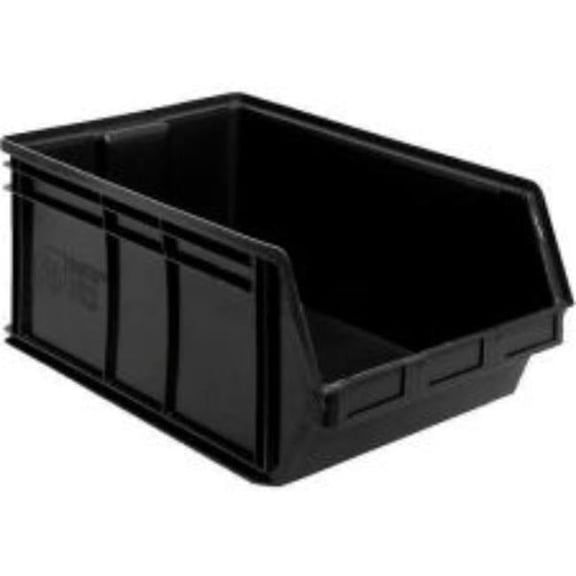Quantum Storage Systems 613122BK Plastic Magnum Stacking Bin, Black - 20 x 18 x 12 in.