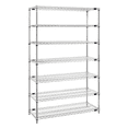 thumbnail image 1 of Quantum Storage Systems WR7-92080GY Wire Heavy Duty 7 Shelves 74" H x 48" W x 18" D with 24 Gray Bins 17" L x 11" W x 8" H, 1 of 1