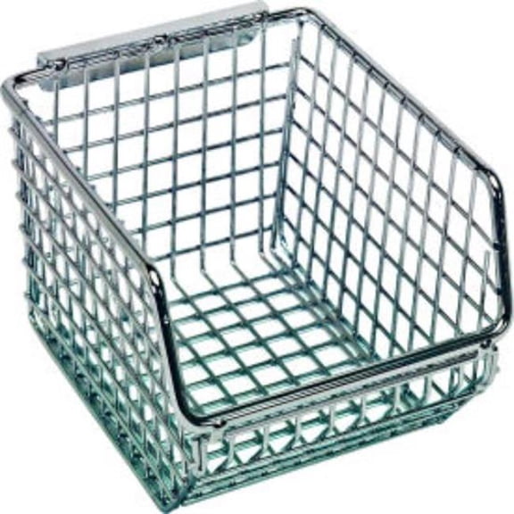 Quantum Storage Systems B1775844 Wire Mesh Bin - 5.25 x 4.25 x 3 in. - Chrome