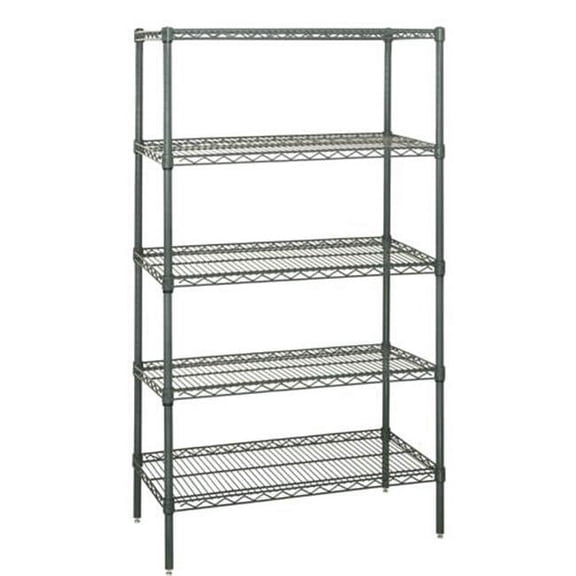 Quantum Storage WR54-1236P-5 5-Shelf Proform Wire Shelving Starter Kit, 12 x 36 x 54 in.