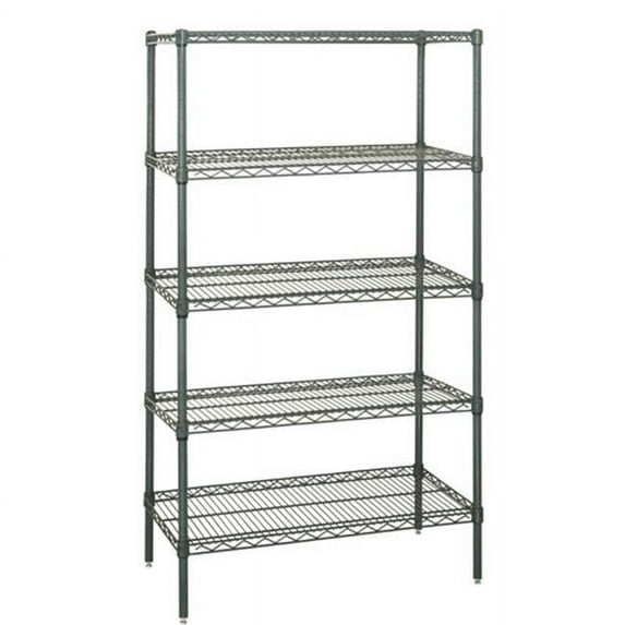 Quantum Storage WR54-1854P-5 5-Shelf Proform Wire Shelving Starter Kit, 18 x 54 x 54 in.