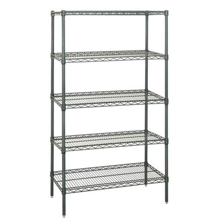 Quantum Storage WR54-2454P-5 5-Shelf Proform Wire Shelving Starter Kit, 24 x 54 x 54 in.