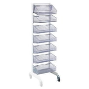 Quantum Storage WS70-SS18AD-7S 18 in. Single Wall Frame With Basket Add on Unit - Chrome