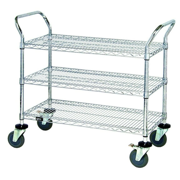 Quantum Storage Systems Cart, Bussing Utility Transport, Metal Wire In Carbon Steel Material