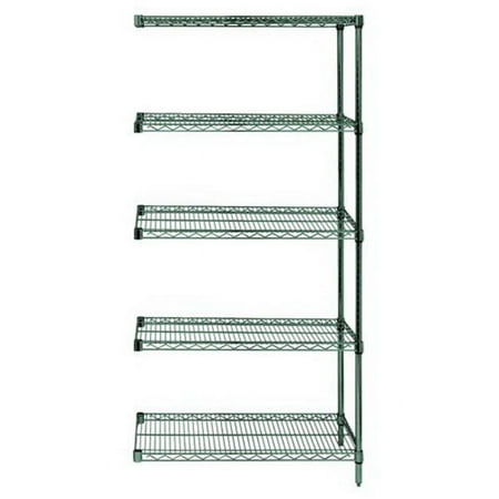 Quantum Storage Wire Shelving 5-Shelf Add-On Units - Proform - 12 x 36 x 86 in.