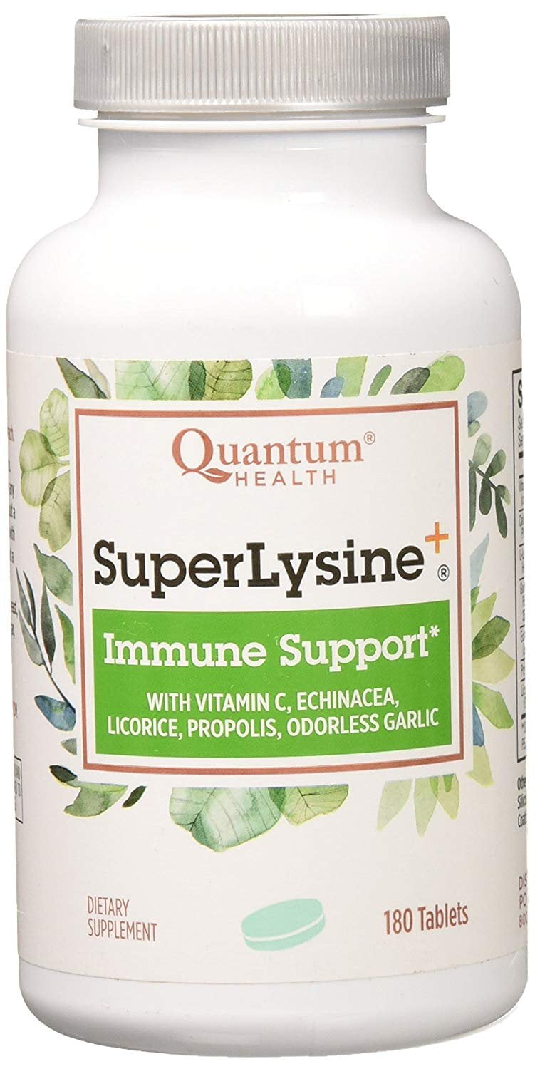 Quantum SuperLysine+ Supports Immune Health, Odorless Garlic, 180 Tabs