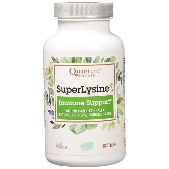 Quantum SuperLysine+ Supports Immune Health, Odorless Garlic, 180 Tabs