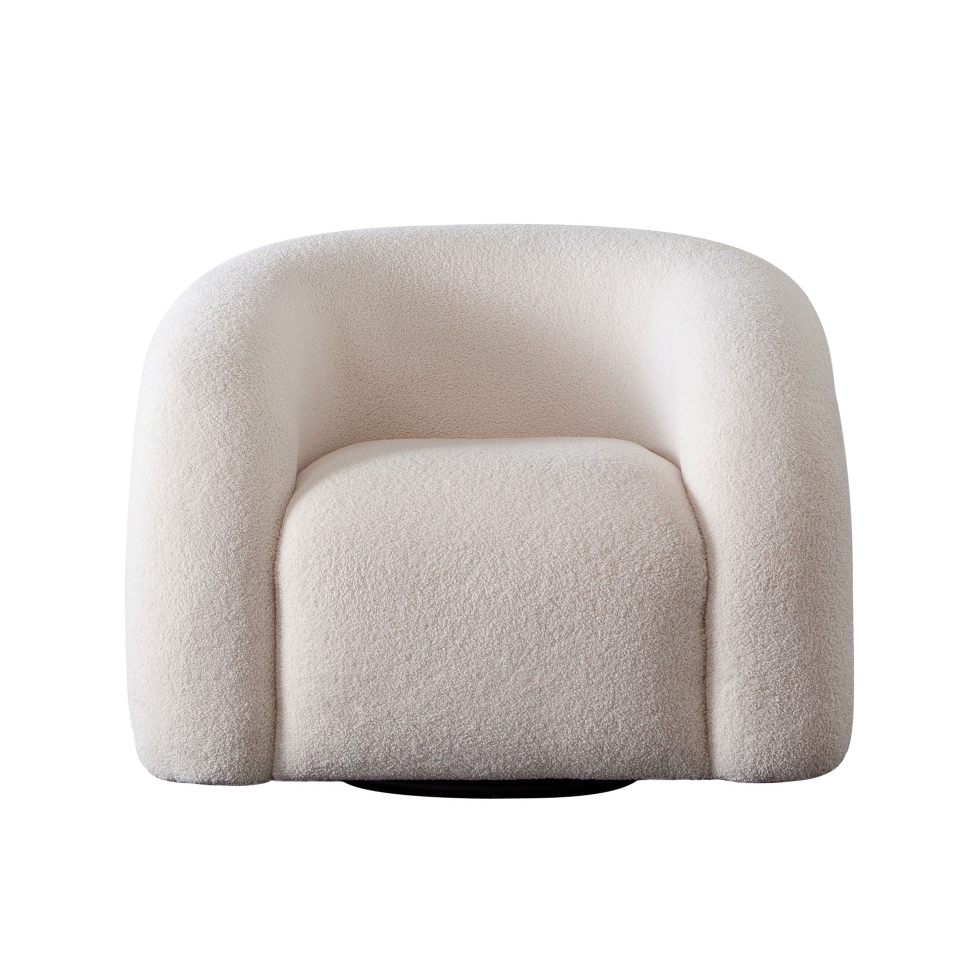 Quantum Swivel Accent Chair in Ivory Sherpa by Diamond Sofa