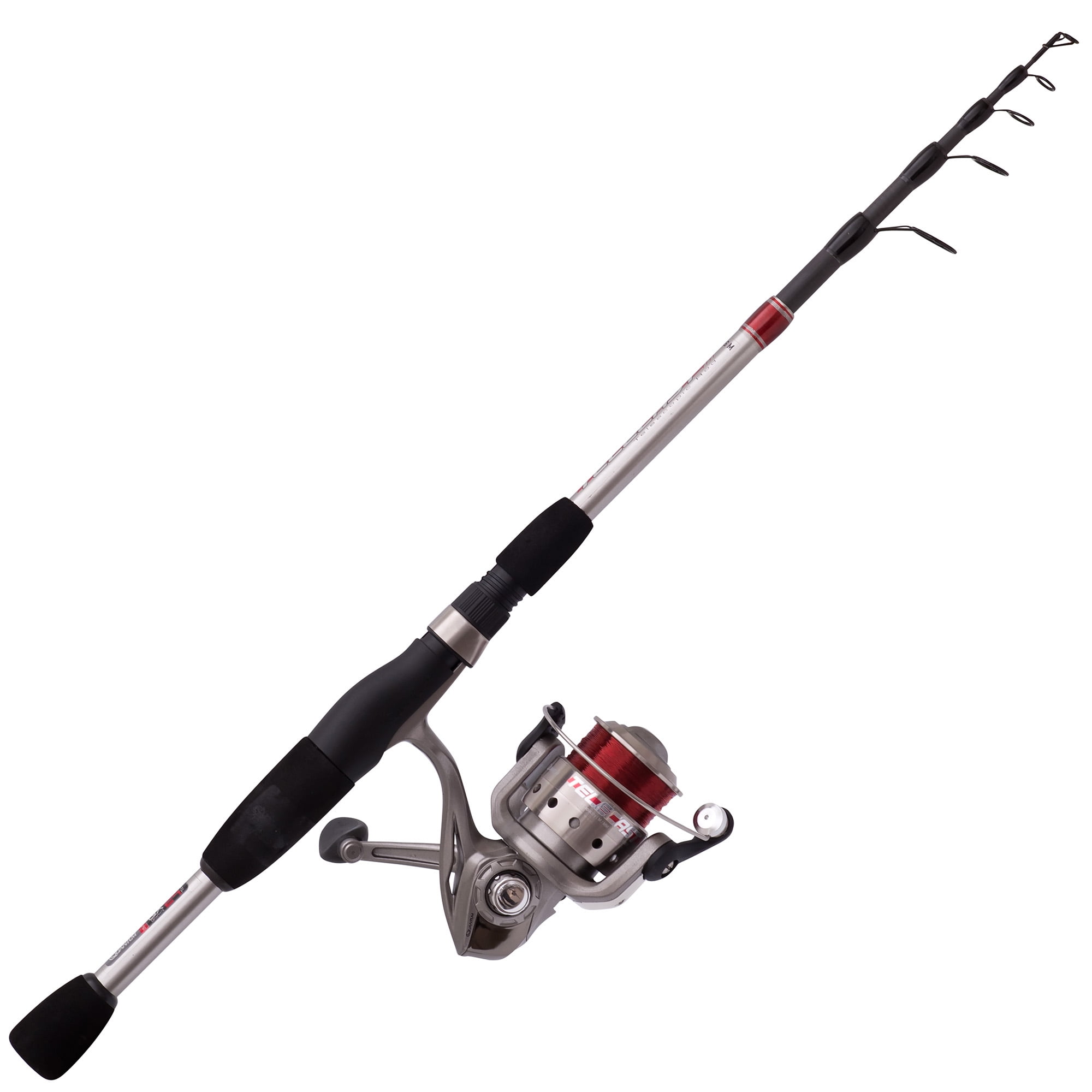 Quantum Telecast Spinning Reel and Telescopic Fishing Rod Combo, 6-Foot  6-Inch Telescoping Rod