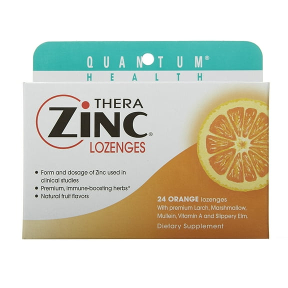 Quantum Thera Zinc Cold Season+ Lozenges Orange 24 Each