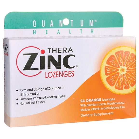 Quantum Therazinc Orange, 24 Count Acetate Lozenges, 0.5 Unit