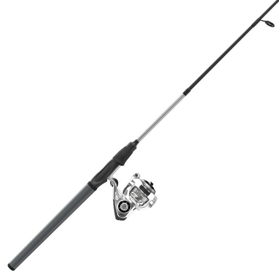 Quantum Throttle Spinning Reel and Fishing Rod Combo, 7-Foot 1-Piece Rod, Size 30 Reel, Silver