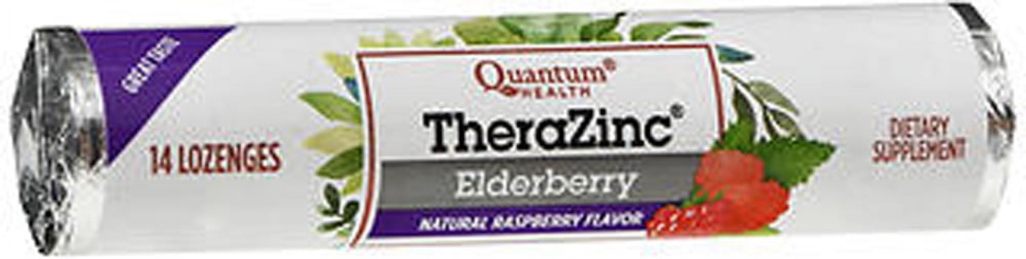 Quantum Zinc Lozenges Elderberry Raspberry 1.2 Oz Case Of 12