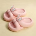 thumbnail image 1 of Quaouag Baby Girls Bunny Cloud Slippers Soft Non-Slip Thick Pink Slides for Indoor Outdoor Use Lovable Rabbit Design Comfy Sole, 1 of 8