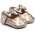 thumbnail image 1 of Quaouag Baby Girls Shoes Soft Sole Mary Jane Flats Princess Dresses Shoes PU Cute Bow Prewalker, 1 of 6