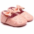 thumbnail image 1 of Quaouag Baby Girls Shoes Soft Sole Mary Jane Flats Princess Dresses Shoes PU Cute Bow Prewalker, 1 of 6