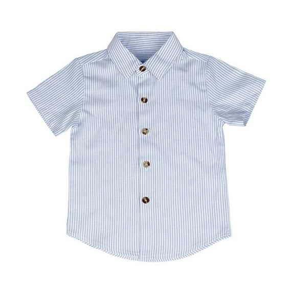 Quaouag Boys Short Sleeve Button Down Oxford Dress Shirts Summer Casual Clothes
