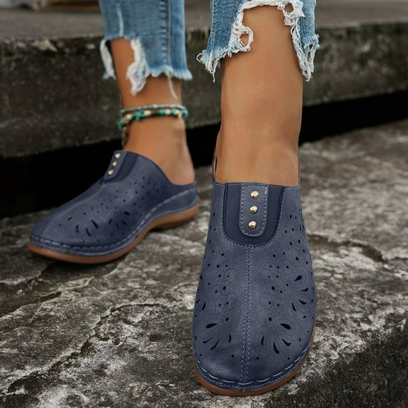 Quaouag Clogs for Women Mules Slip-On: Closed Toe Clog - Comfortable Womens Mule