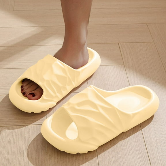 Quaouag Cloud Slippers for Women and Men, Pillow House Slippers Shower Shoes Indoor Slides Bathroom Sandals, Ultimate Comfort, Lightweight, Thick Sole, Non-Slip, Easy to Clean