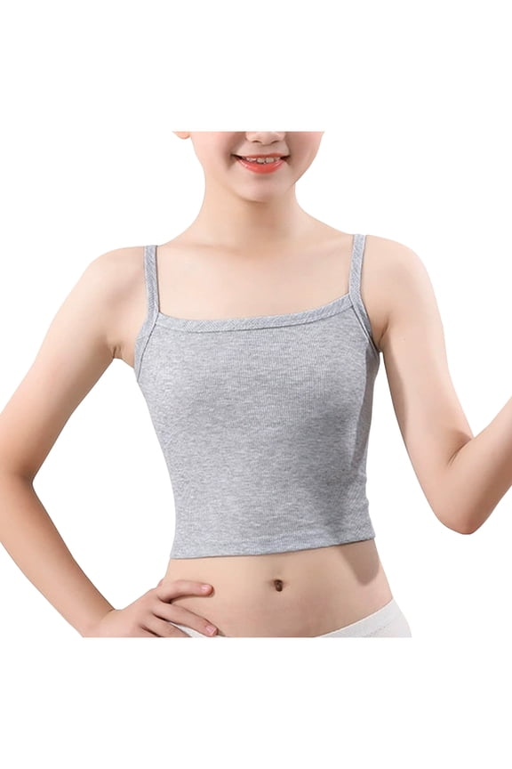 Cropped Tank Tops for Teen Girls Spaghetti Strap Sleeveless Crop Top Vest Basic Dance Sports Crop Half Camisoles